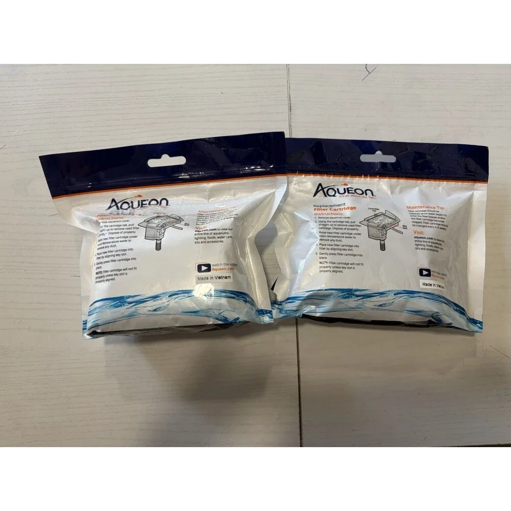 Two 6 pack ActivatedCarbon Aquarium Filter Cartridges NSF Certified, Compact Fit